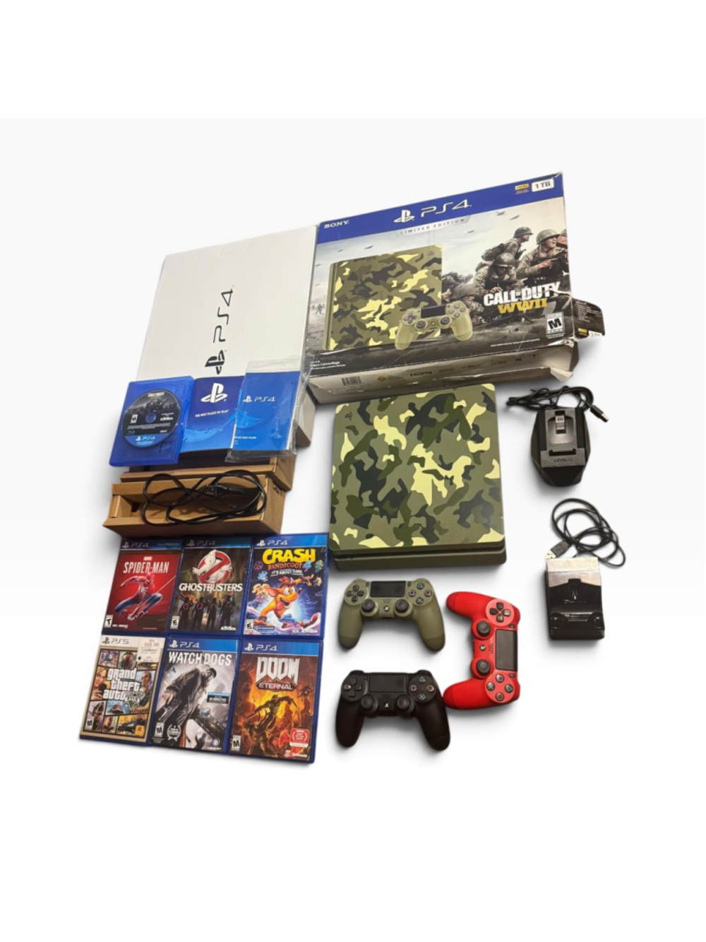 Sony PlayStation 4 Call of Duty Ww2 Special Edition Video Game Console Bundle